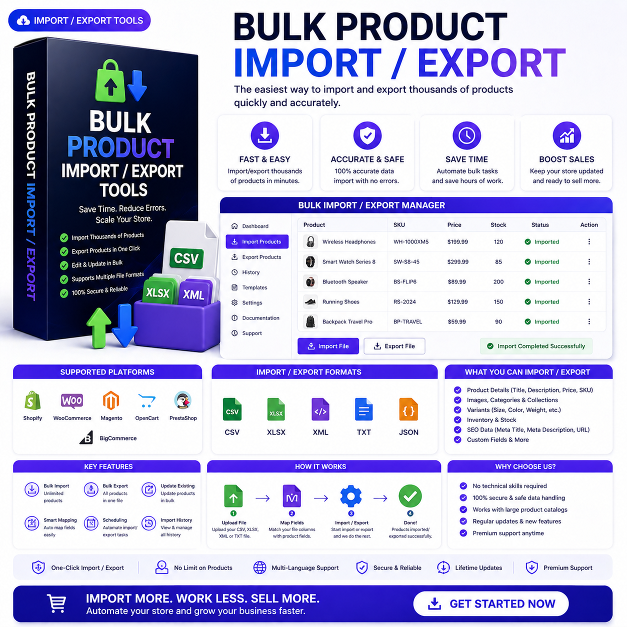 Bulk Product Import/Export Tools