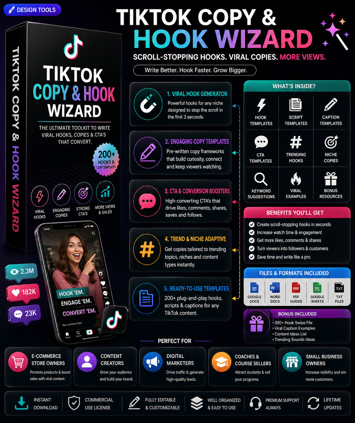 TikTok Copy & Hook Wizard